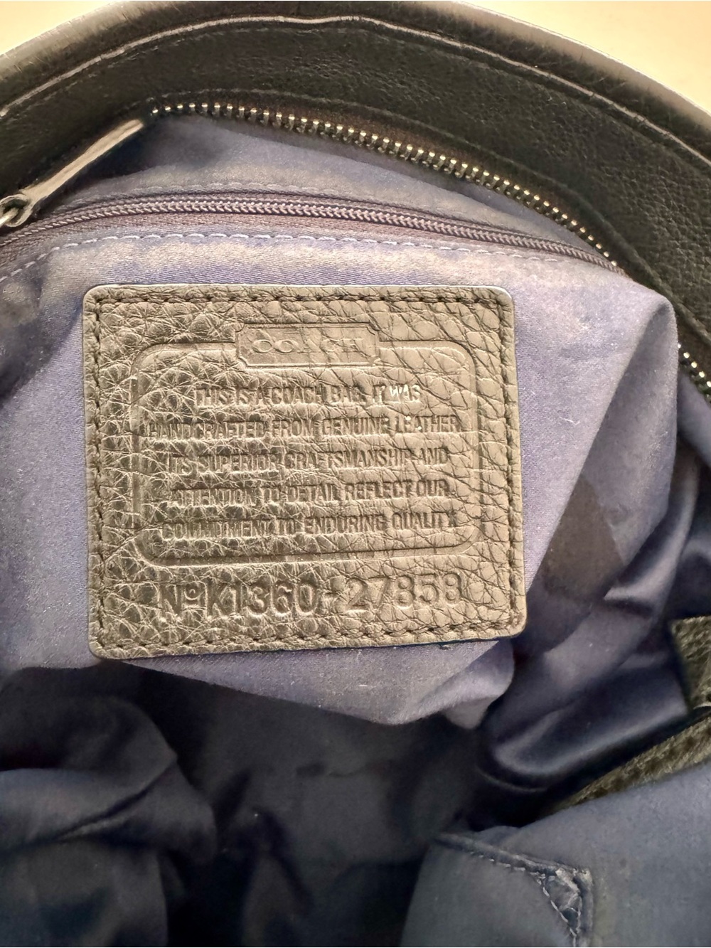 Coach Black Pebbled Leather Hobo Bag - Coach Lexy Bag w/crossbody attachment - Picture 5 of 7
